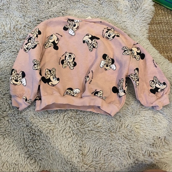 Zara Disney Minnie Mouse plush pink sweatshirt 18/24m - Picture 7 of 7